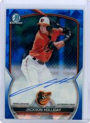 Jackson Holliday #BSPA-JH Baseball Cards 2023 Bowman Chrome Sapphire Autographs Prices