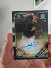 Quinn Priester [Black Refractor] Baseball Cards 2019 Bowman Draft Chrome Picks Autograph Prices