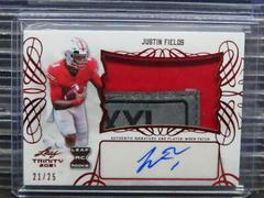 Justin Fields [Red] #PA-JF1 Football Cards 2021 Leaf Trinity Patch Autographs Prices