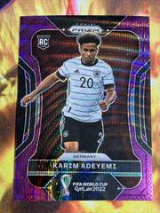 Karim Adeyemi [Purple Wave] Soccer Cards 2022 Panini Prizm World Cup Prices