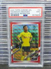 Youssoufa Moukoko [Red Wave] #55 Soccer Cards 2020 Topps Chrome UEFA Champions League Prices