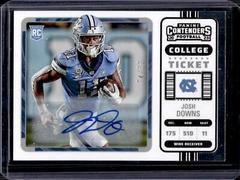 Josh Downs [Autograph] #16 Football Cards 2023 Panini Chronicles Draft Picks Contenders College Ticket Prices