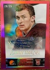 Johnny Manziel [Autograph Red] #387 Football Cards 2014 Panini Score Prices