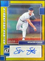Spencer Strider [Gold] #SS-SS Baseball Cards 2022 Panini Donruss Signature Series Prices