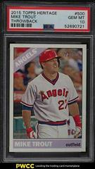 Mike Trout [Throwback] #500 Baseball Cards 2015 Topps Heritage Prices