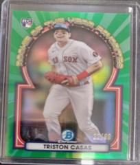 Triston Casas [Green] Baseball Cards 2023 Bowman Chrome Rookie of the Year Favorites Prices