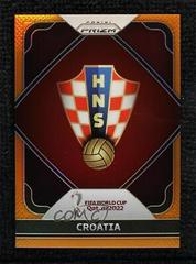 Croatia [Orange] Soccer Cards 2022 Panini Prizm World Cup Team Badges Prices