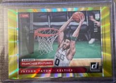 Jayson Tatum [Yellow Laser] Basketball Cards 2021 Panini Donruss Franchise Features Prices