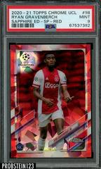 Ryan Gravenberch [SP Red] Soccer Cards 2020 Topps Chrome UEFA Champions League Sapphire Prices