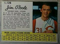 Jim O'Toole [Hand Cut] #126 Baseball Cards 1962 Jell O Prices