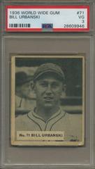 Bill Urbanski #71 Baseball Cards 1936 World Wide Gum Prices
