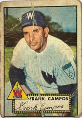 Frank Campos [Black Star on Back] #307 Baseball Cards 1952 Topps Prices