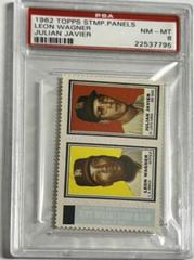 Leon Wagner [Julian Javier] Baseball Cards 1962 Topps Stamp Panels Prices