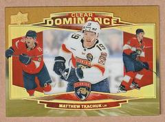 Matthew Tkachuk [Gold Spectrum] Hockey Cards 2022 Upper Deck Clear Dominance Prices