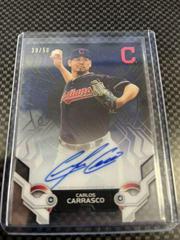 Carlos Carrasco [Black] #CC Baseball Cards 2019 Topps High Tek Autographs Prices