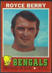 Royce Berry #182 Football Cards 1971 Topps Prices