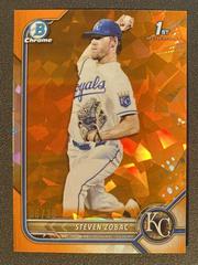 Steven Zobac [Sapphire Orange] Baseball Cards 2022 Bowman Draft Chrome Prices