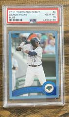 Aaron Hicks [Blue] #4 Baseball Cards 2011 Topps Pro Debut Prices