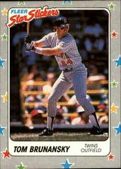 Tom Brunansky Baseball Cards 1988 Fleer Star Stickers Prices