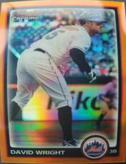 David Wright [Orange Refractor] #92 Baseball Cards 2010 Bowman Chrome Prices