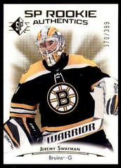 Jeremy Swayman [Gold] #104 Hockey Cards 2021 SP Prices