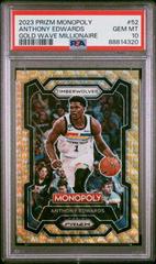 Anthony Edwards [Gold Wave Millionaire] #52 Basketball Cards 2023 Panini Prizm Monopoly Prices