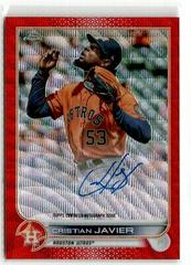 Cristian Javier [Red Wave] #CVA-CJ Baseball Cards 2022 Topps Chrome Veteran Autographs Prices