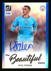 Phil Foden [Blue] Soccer Cards 2022 Panini Donruss Beautiful Game Autographs Prices