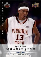 Deron Washington Basketball Cards 2008 Upper Deck First Edition Prices