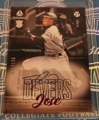 Jose Devers [Red] Baseball Cards 2021 Panini Chronicles Luminance Autographs Prices