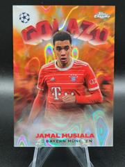 Jamal Musiala [Orange Lava] Soccer Cards 2022 Topps Chrome UEFA Club Competitions Golazo Prices