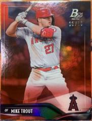 Mike Trout [Red] #61 Baseball Cards 2021 Bowman Platinum Prices