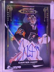 Carter Hart [Autograph Black] #34 Hockey Cards 2021 Upper Deck Stature Prices