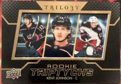 Kent Johnson Hockey Cards 2022 Upper Deck Trilogy Rookie Triptychs Prices