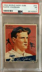 Floyd Vaughan #70 Baseball Cards 1934 World Wide Gum Prices