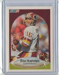 Stan Humphries Football Cards 1990 Fleer Update Prices