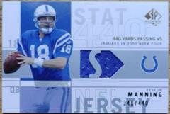 Peyton Manning [440 Yards Passing] Football Cards 2001 SP Authentic Stat Jerseys Prices