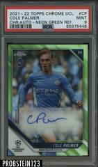 Cole Palmer [Neon Green Refractor] Soccer Cards 2021 Topps Chrome UEFA Champions League Autographs Prices