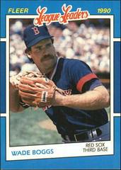 Wade Boggs #4 Baseball Cards 1990 Fleer League Leaders Prices
