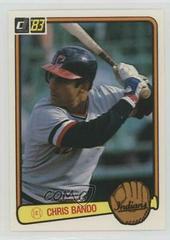 Chris Bando #33 Baseball Cards 1983 Donruss Prices