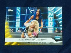 Sasha Banks def. Alexa Bliss [Gold] #21 Wrestling Cards 2021 Topps WWE Women's Division Prices