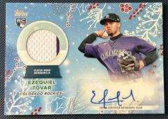 Ezequiel Tovar Baseball Cards 2023 Topps Holiday Autograph Relics Prices