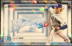 Shane Baz [Atomic Refractor] Baseball Cards 2022 Bowman in 3D Prices