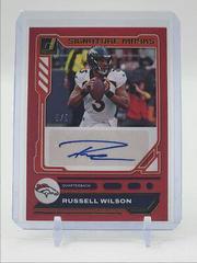 Russell Wilson [Red] Football Cards 2023 Panini Donruss Signature Marks Prices