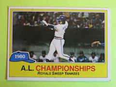 A.L Championships 1980 #401 Baseball Cards 1981 Topps Prices