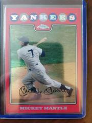 Mickey Mantle [Red Refractor] #7 Baseball Cards 2008 Topps Chrome Prices