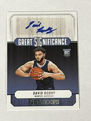 David Roddy Basketball Cards 2022 Panini Hoops Great SIGnificance Autographs Prices