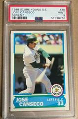 Jose Canseco #30 Baseball Cards 1988 Score Young Superstars Series 1 Prices