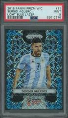 Sergio Aguero [Light Blue Lazer] Soccer Cards 2018 Panini Prizm World Cup Prices