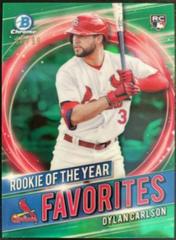 Dylan Carlson [Green Refractor] #RRY-DC Baseball Cards 2021 Bowman Chrome Rookie of the Year Favorites Prices